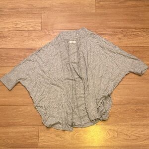 Lou & Grey Heathered Gray Knit Cardigan